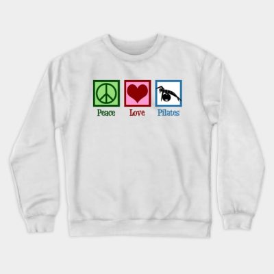 Peace Love Pilates Crewneck Sweatshirt Official Pilates Gifts Merch