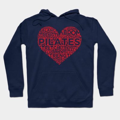 I Love Pilates Workout Fitness Training Heart Gym Hoodie Official Pilates Gifts Merch