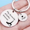 Stainless Steel Keychain Engraved My Favorite Pilates Trainer Personalized Custom Name Gift For Sports Trainer Key 1 - Pilates Gifts