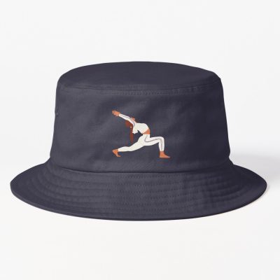 Silhouette Of A Female Doing Pilates And Yoga. Bucket Hat Official Pilates Gifts Merch