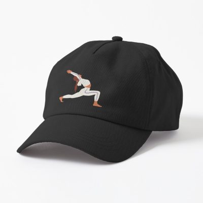 Silhouette Of A Female Doing Pilates And Yoga. Cap Official Pilates Gifts Merch