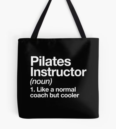 Pilates Instructor Funny Definition Trainer Gift Design Tote Bag Official Pilates Gifts Merch