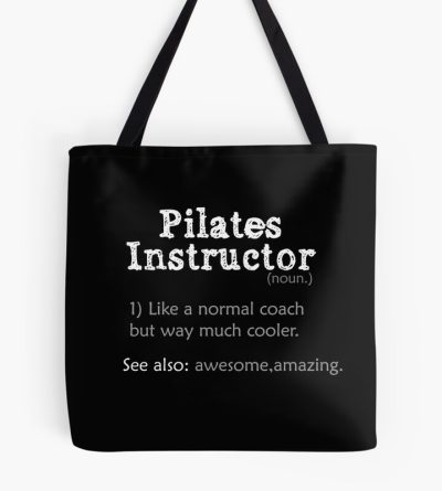 Pilates Instructor Definition Tote Bag Official Pilates Gifts Merch