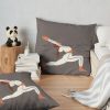 Silhouette Of A Female Doing Pilates And Yoga. Throw Pillow Official Pilates Gifts Merch