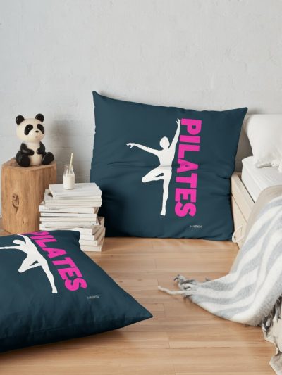 Pilates , Pilates Club Throw Pillow Official Pilates Gifts Merch