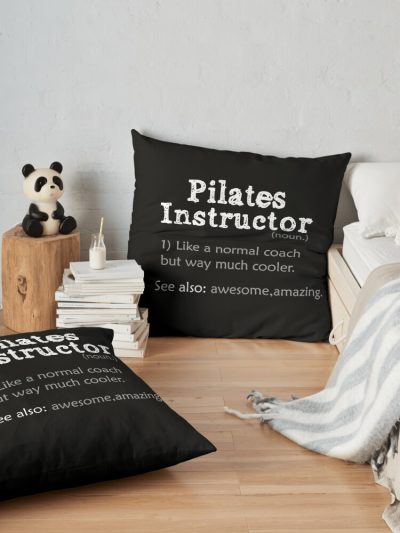 Pilates Instructor Definition Throw Pillow Official Pilates Gifts Merch