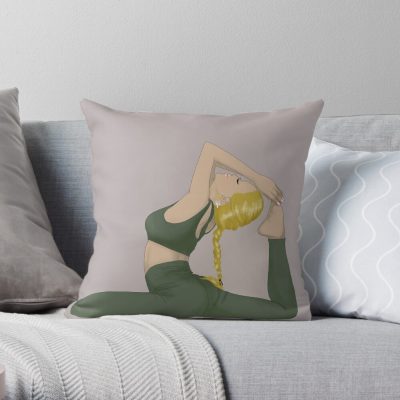 Pilates Instructor Doing Pilates And Streching Throw Pillow Official Pilates Gifts Merch