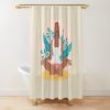 Silhouette Of A Female Doing Pilates And Yoga. Shower Curtain Official Pilates Gifts Merch