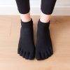 2023 Women Breathable Pilates Socks Anti Slip Five Toe Yoga Socks Quick Dry Cotton Ladies Ballet 1 - Pilates Gifts