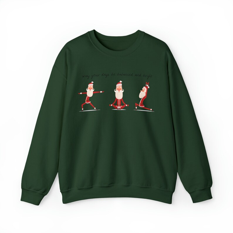 Pilates Santa May Your Day Be Balanced Crewneck Sweatshirt