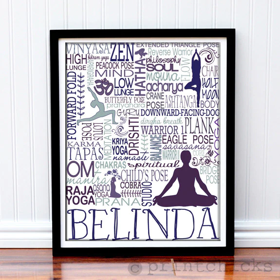 Personalized Text Pilates Wall Art