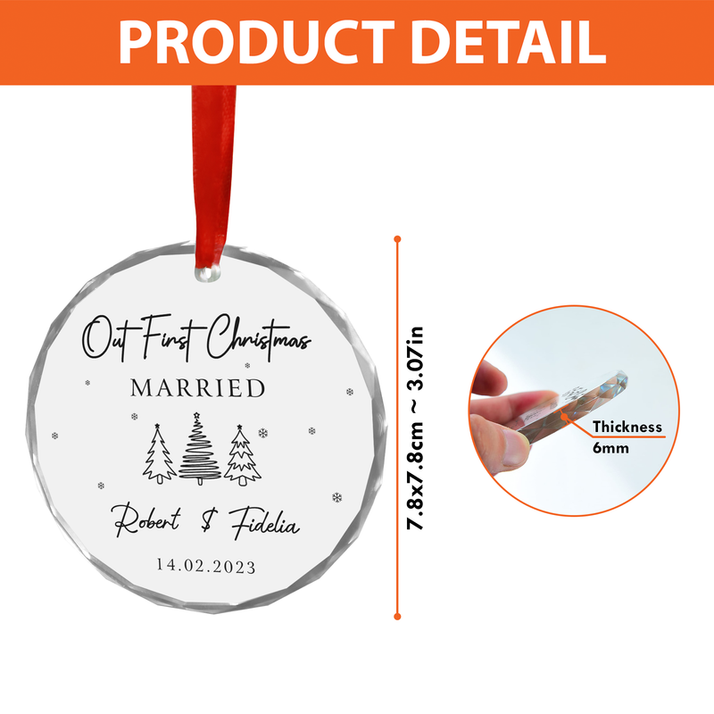 Glass Ornament Details - Pilates Gifts